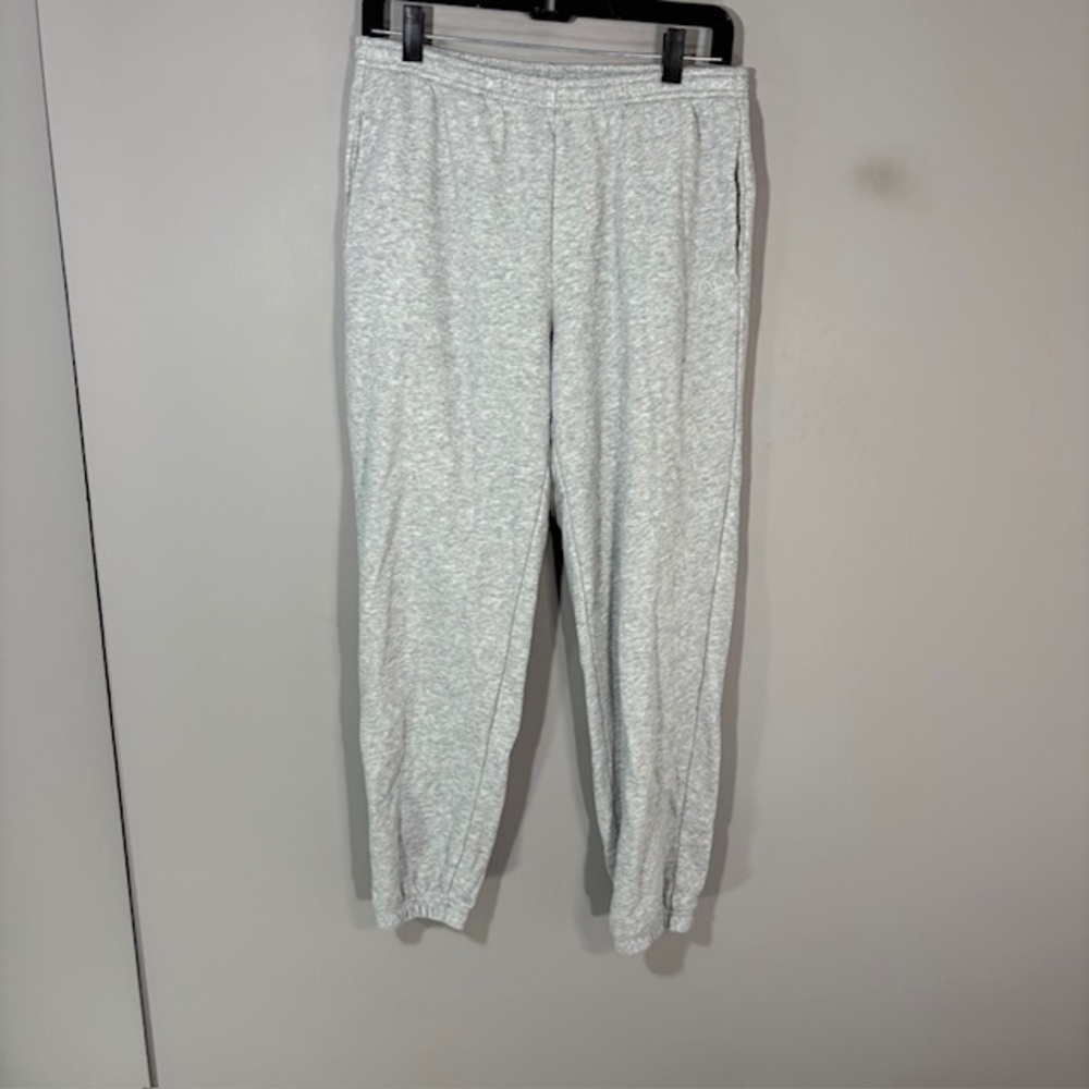 Vuori Jogger Pants Womens S Gray Fleece Elastic Waist Drawstring Pockets Yoga